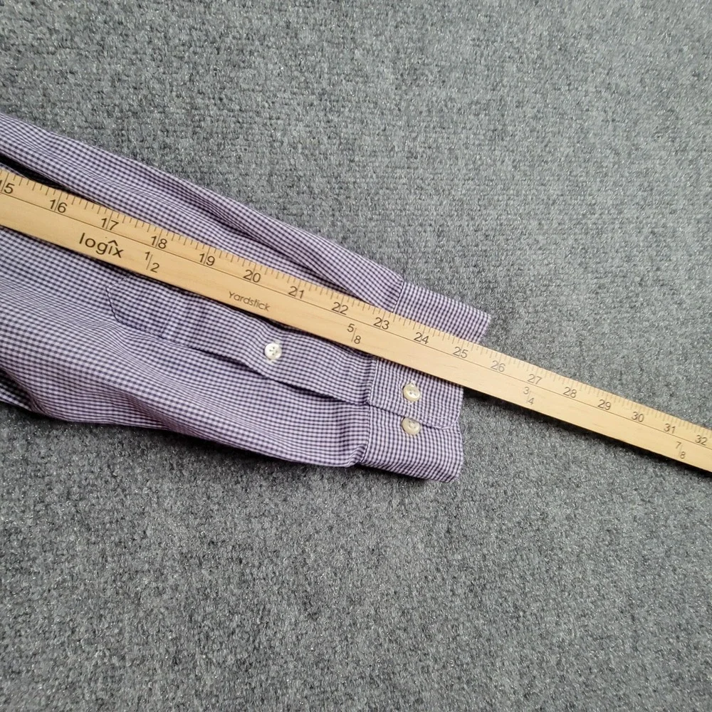 Ralph Lauren Shirt Men 17-36/37 Yarmouth Purple Check Button Down Pony Hong Kong - Picture 8 of 9